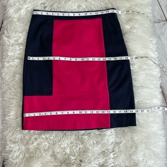 Nic+Zoe Blue/Pink Color Block Side Zip Skirt Sz 8 - Picture 7 of 9